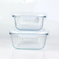 Glass Meal Prep Containers 3 compartment borosilicate glass food box storage container with lock lids